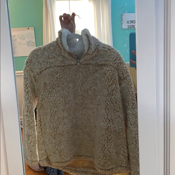 Women’s Sherpa Pullover Fleece Sweatshirt - Picture 3 of 3